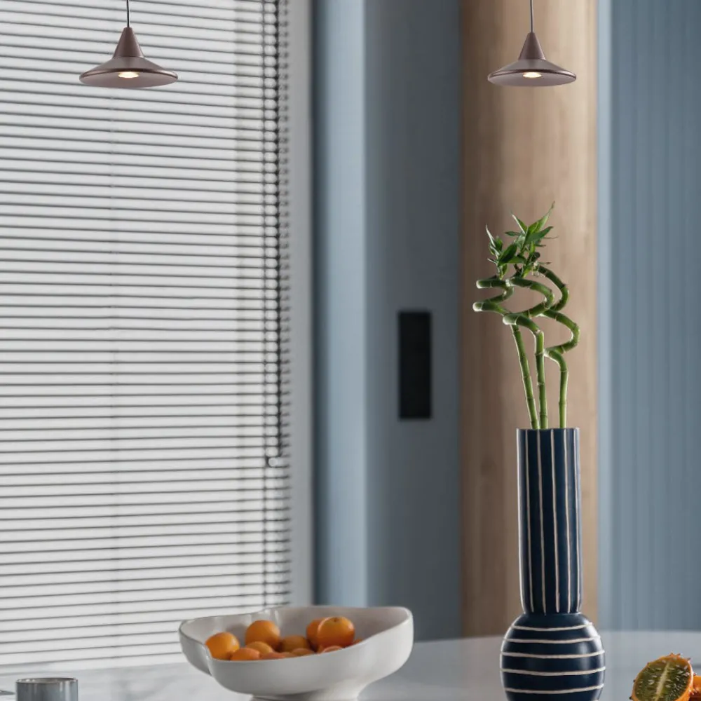 Lampade A Sospensione-Selezionato da Mazzolaluce Lampada a sospensione led 3000k per penisola cucina marrone caffe