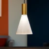 Lampade A Sospensione-Selezionato da Mazzolaluce Lampada a sospensione led 3000k vetro grigio fume