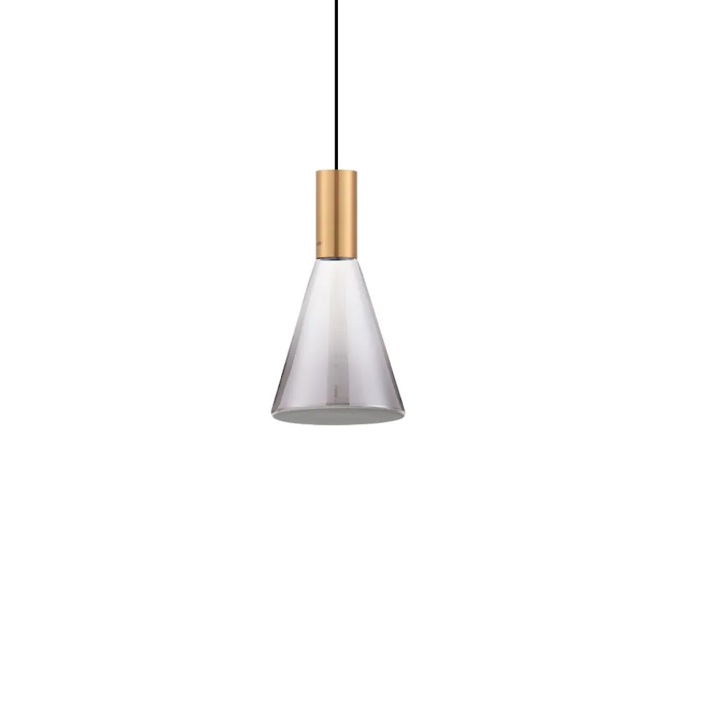 Lampade A Sospensione-Selezionato da Mazzolaluce Lampada a sospensione led 3000k vetro grigio fume