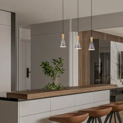 Lampade A Sospensione-Selezionato da Mazzolaluce Lampada a sospensione led 3000k vetro grigio fume