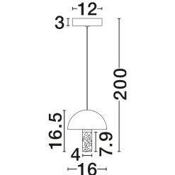 Lampade A Sospensione-Selezionato da Mazzolaluce Lampada a sospensione led marmo bianco vetro design contemporaneo per comodini