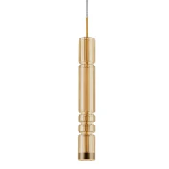 Lampade A Sospensione-Selezionato da Mazzolaluce Lampada a sospensione led oro vetro ambra per camera da letto