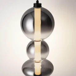 Lampade A Sospensione-Selezionato da Mazzolaluce Lampada a sospensione led sfere di vetro fume trasparente