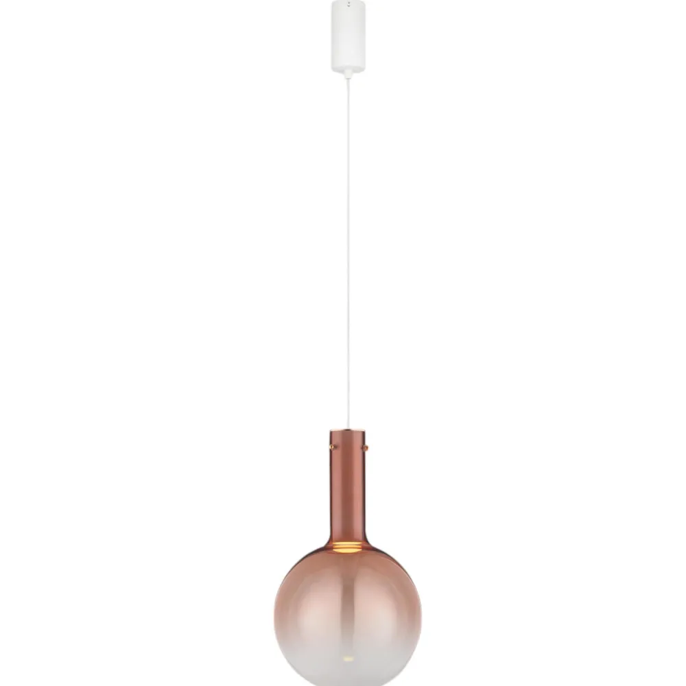 Lampade A Sospensione-Selezionato da Mazzolaluce Lampada a sospensione led sfera vetro tonalità rosa