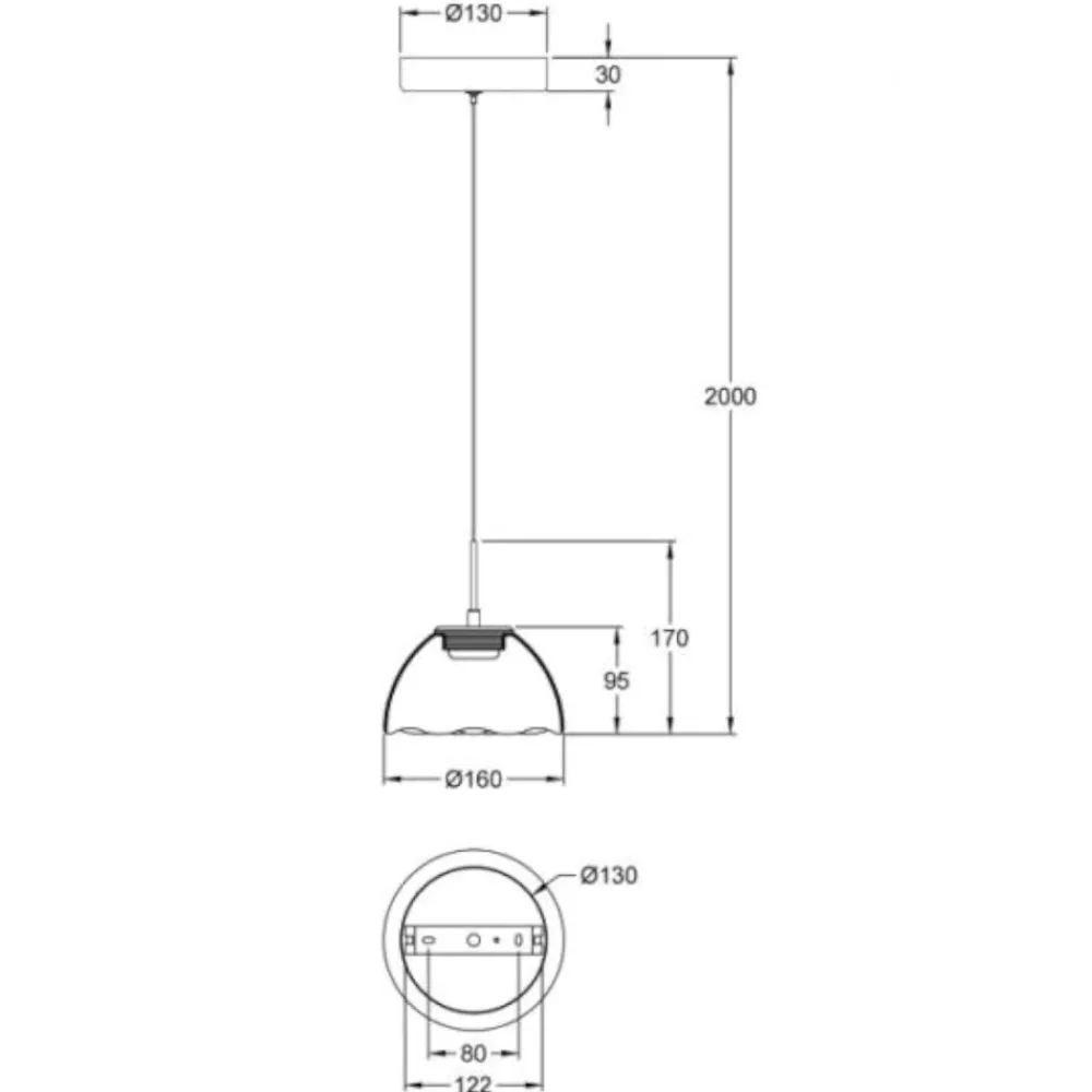 Lampade A Sospensione-Fabas Luce Lampada a sospensione led vetro cognac per isola lucille