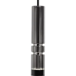 Lampade A Sospensione-Selezionato da Mazzolaluce Lampada a sospensione led vetro fume cilindro