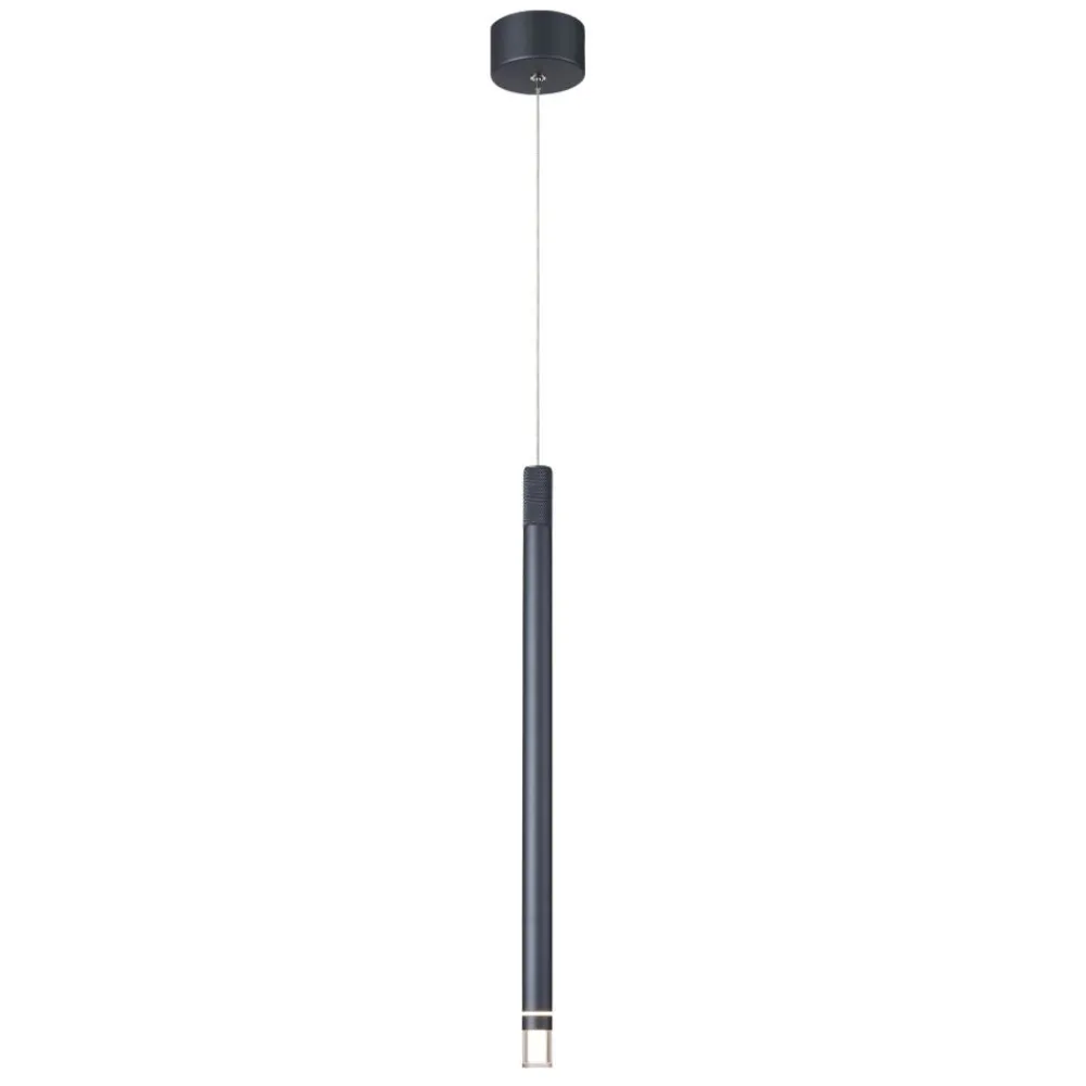 Lampade A Sospensione-Selezionato da Mazzolaluce Lampada a sospensione led 7w 3000k cilindro antracite per isola penisola