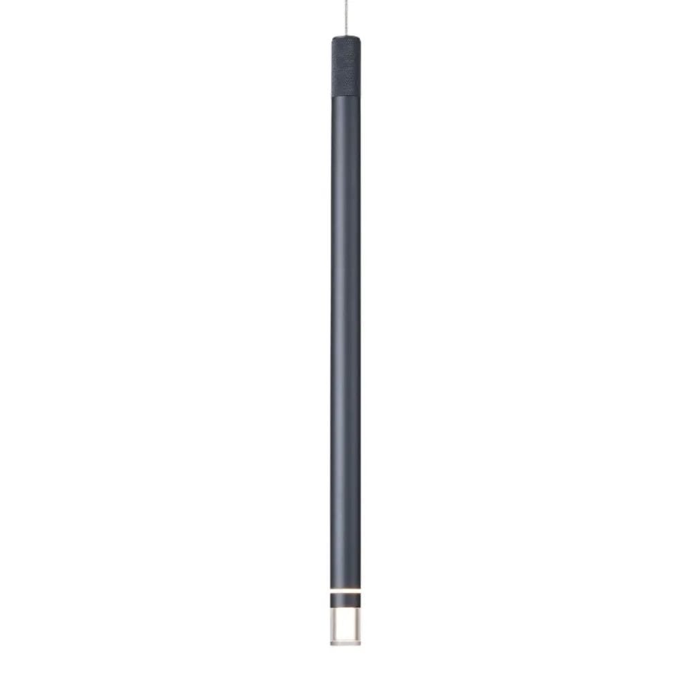 Lampade A Sospensione-Selezionato da Mazzolaluce Lampada a sospensione led 7w 3000k cilindro antracite per isola penisola