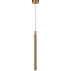 Lampade A Sospensione-Selezionato da Mazzolaluce Lampada a sospensione led 7w 3000k cilindro oro sottile design