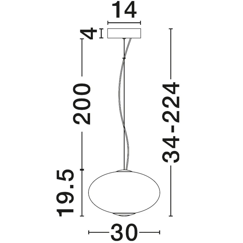 Lampade A Sospensione-Selezionato da Mazzolaluce Lampada a sospensione led 12w 3000k dimmerabile sfera di vetro trasparente opale bianco