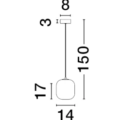 Lampade A Sospensione-Selezionato da Mazzolaluce Lampada a sospensione led 3w 3000k di vetro fume