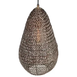 Lampade A Sospensione-Selezionato da Mazzolaluce Lampada a sospensione maglia di metallo ottone invecchiato