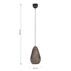 Lampade A Sospensione-Selezionato da Mazzolaluce Lampada a sospensione maglia di metallo ottone invecchiato