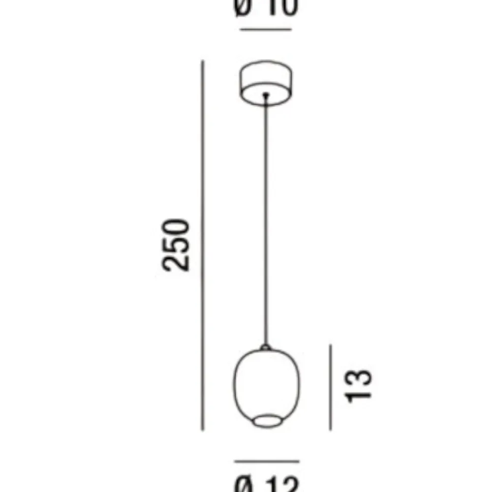 Lampade A Sospensione-Perenz Illuminazione Lampada a sospensione marrone led 9w 3000k perenz bullet