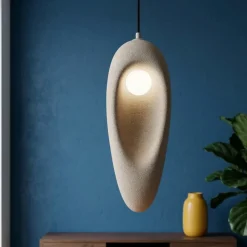 Lampade A Sospensione-Selezionato da Mazzolaluce Lampada a sospensione marrone wabi sabi design japandi