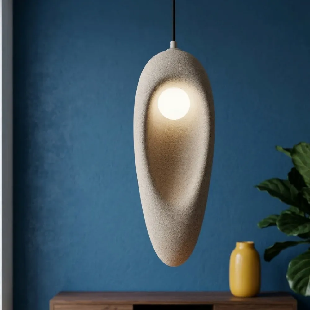 Lampade A Sospensione-Selezionato da Mazzolaluce Lampada a sospensione marrone wabi sabi design japandi