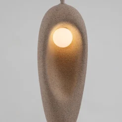 Lampade A Sospensione-Selezionato da Mazzolaluce Lampada a sospensione marrone wabi sabi design japandi