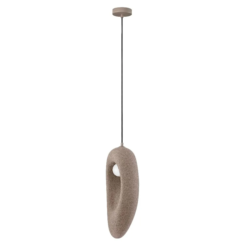 Lampade A Sospensione-Selezionato da Mazzolaluce Lampada a sospensione marrone wabi sabi design japandi