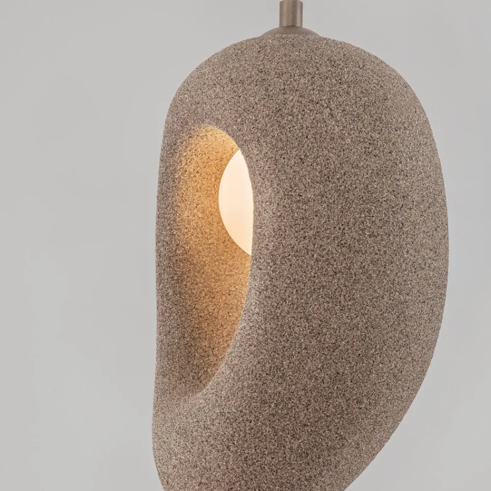 Lampade A Sospensione-Selezionato da Mazzolaluce Lampada a sospensione marrone design japandi wabi sabi