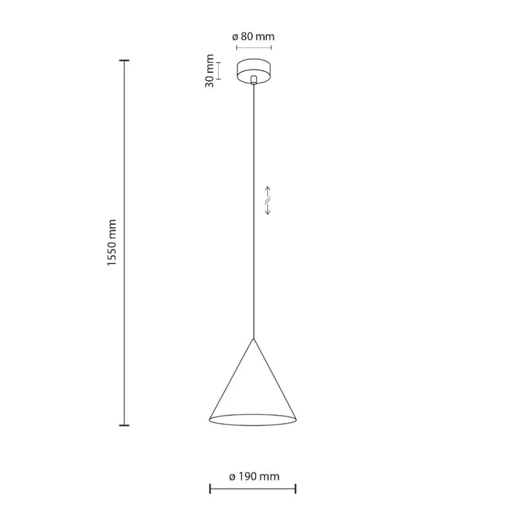 Lampade A Sospensione-Selezionato da Mazzolaluce Lampada a sospensione menta forma a cono 19cm