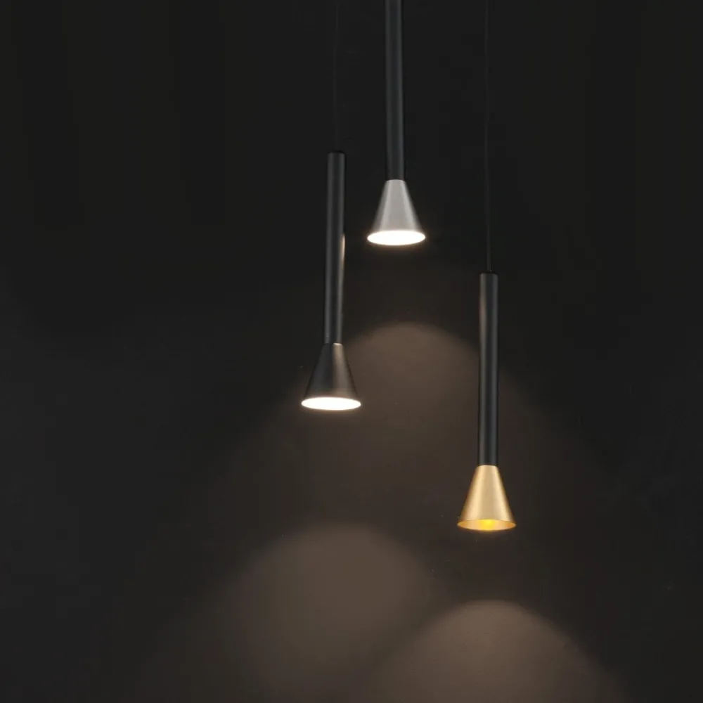 Lampade A Sospensione-Selezionato da Mazzolaluce Lampada a sospensione moderna grigio per isola led 6w 3000k fp