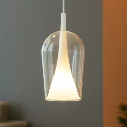 Lampade A Sospensione-Selezionato da Mazzolaluce Lampada a sospensione moderna vetro design trasparente bianco