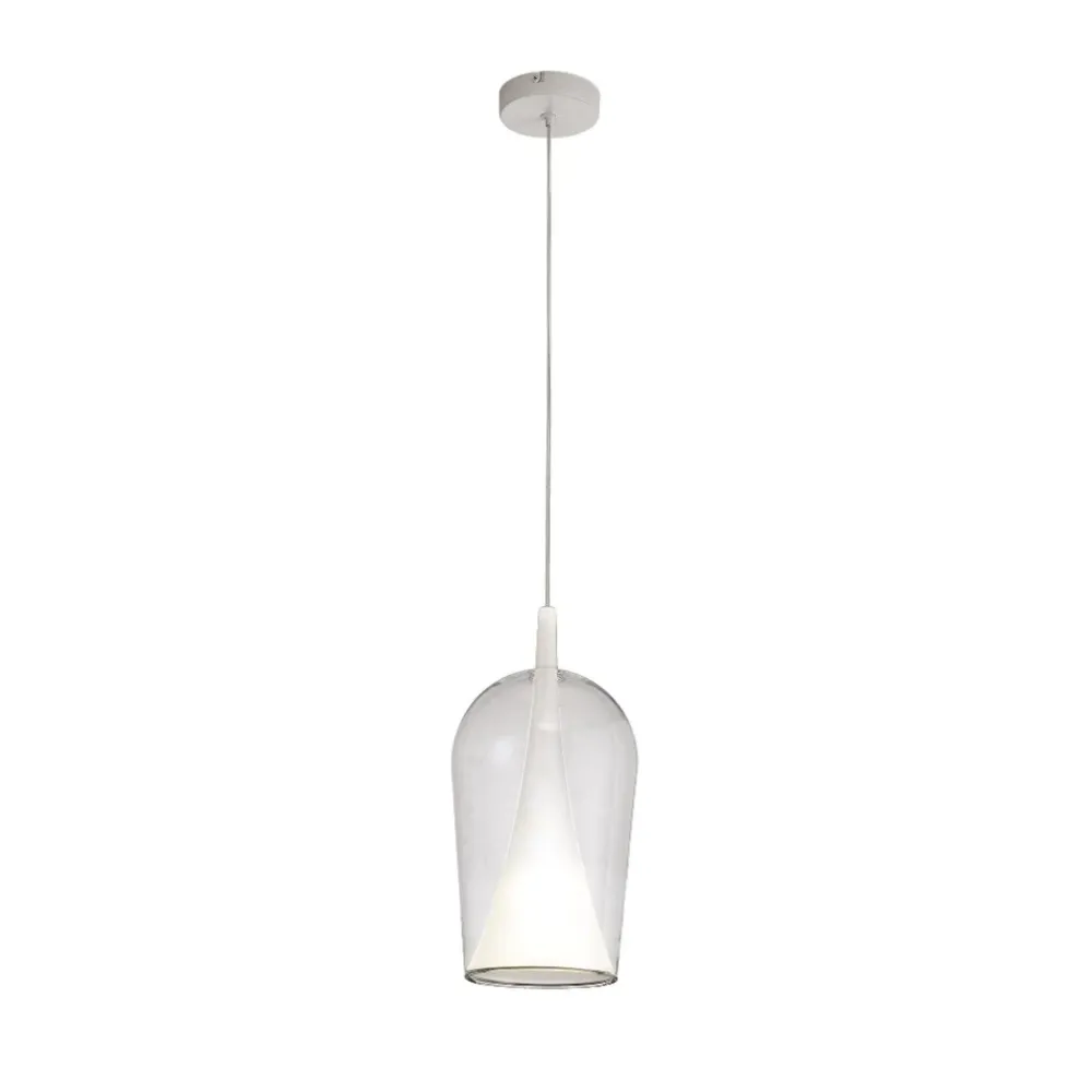 Lampade A Sospensione-Selezionato da Mazzolaluce Lampada a sospensione moderna vetro design trasparente bianco