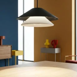Lampade A Sospensione-Selezionato da Mazzolaluce Lampada a sospensione moderna saliscendi per isola penisola bianco nero