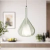 Lampade A Sospensione-Fabas Luce Lampada a sospensione moderna di vetro verde lila