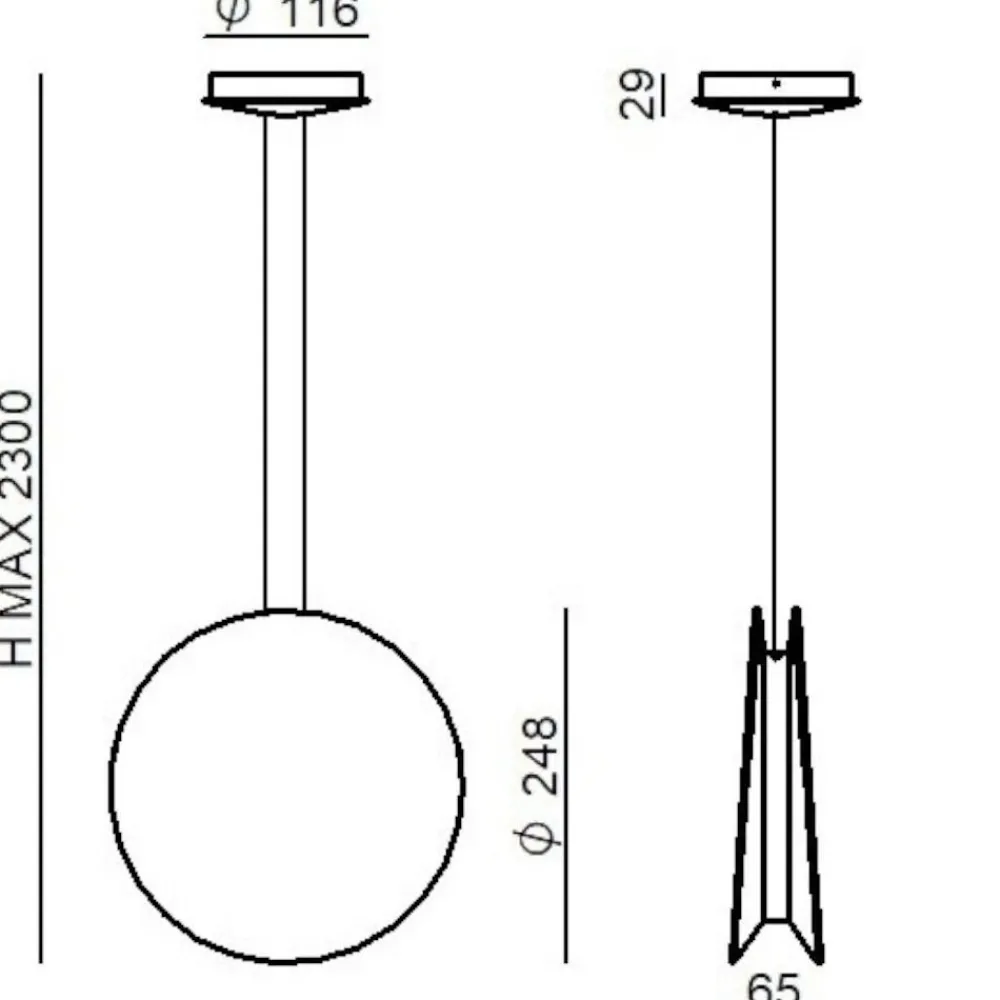 Lampade A Sospensione-Linea Light Lampada a sospensione moderna yo-yo led 3000k antracite