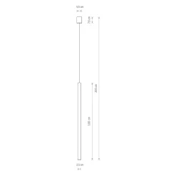 Lampade A Sospensione-Selezionato da Mazzolaluce Lampada a sospensione nera cilindro lungo 100 cm