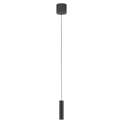 Lampade A Sospensione-Selezionato da Mazzolaluce Lampada a sospensione nera cilindro led 5w 3000k