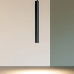 Lampade A Sospensione-Affralux Lampada a sospensione nera da comodino led 3w 3000k tubidiodi