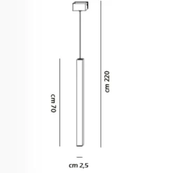 Lampade A Sospensione-Affralux Lampada a sospensione nera da comodino led 3w 3000k tubidiodi