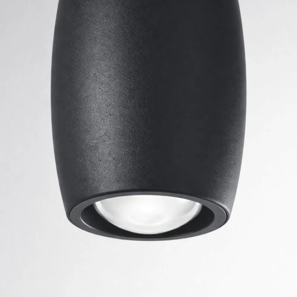 Lampade A Sospensione-Fabas Luce Lampada a sospensione nera led 7w 3000k design moderna coco