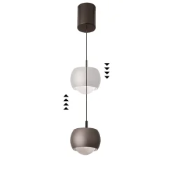 Lampade A Sospensione-Selezionato da Mazzolaluce Lampada a sospensione nera led 12w 3000k design