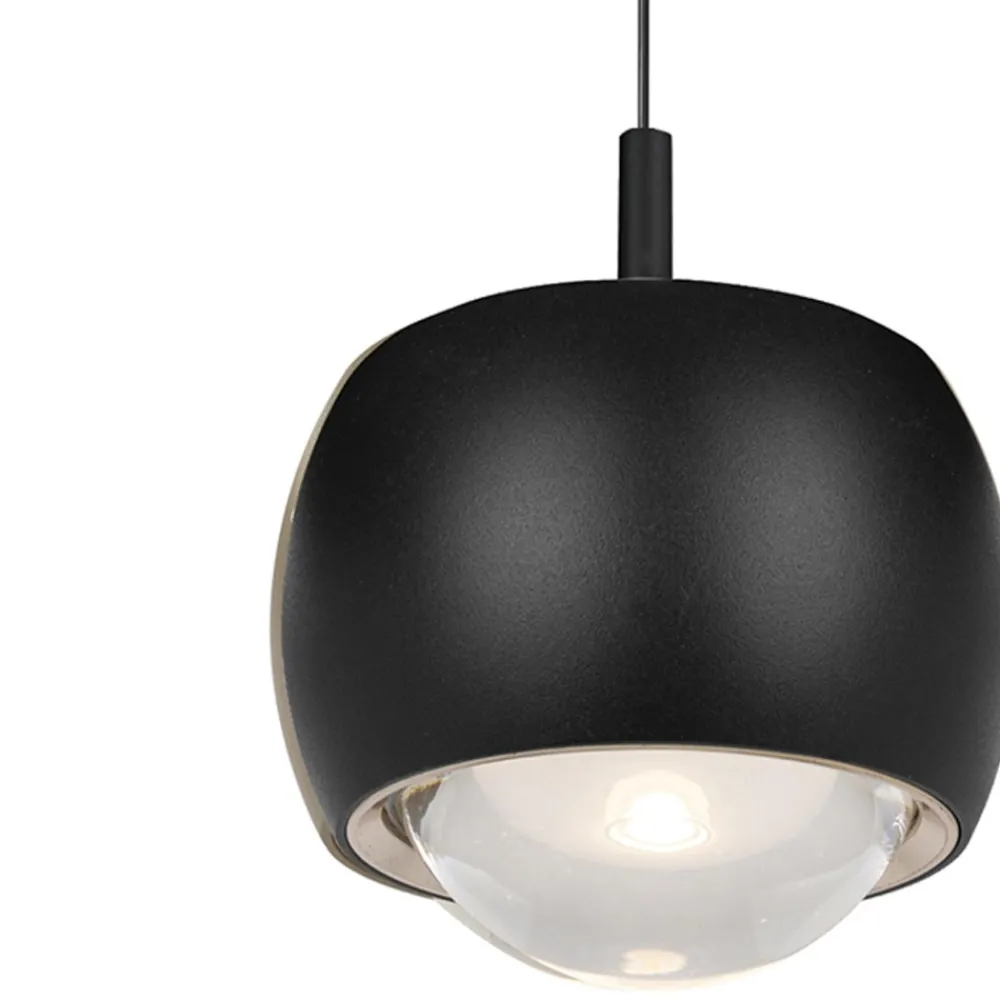 Lampade A Sospensione-Selezionato da Mazzolaluce Lampada a sospensione nera led 12w 3000k design