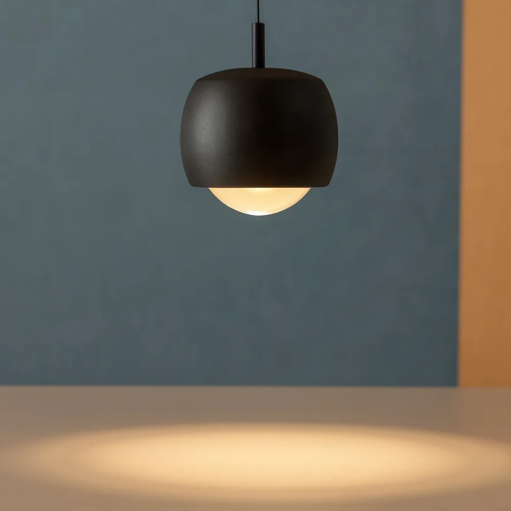 Lampade A Sospensione-Selezionato da Mazzolaluce Lampada a sospensione nera led 12w 3000k design