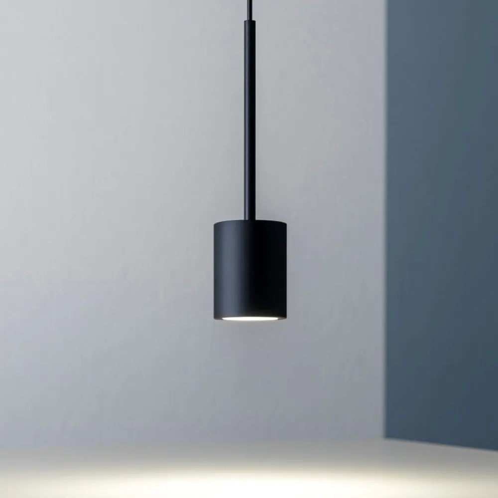 Lampade A Sospensione-Ideal Lux Lampada a sospensione nera per comodino archimede sp led 3000k