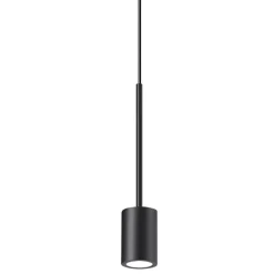 Lampade A Sospensione-Ideal Lux Lampada a sospensione nera per comodino archimede sp led 3000k