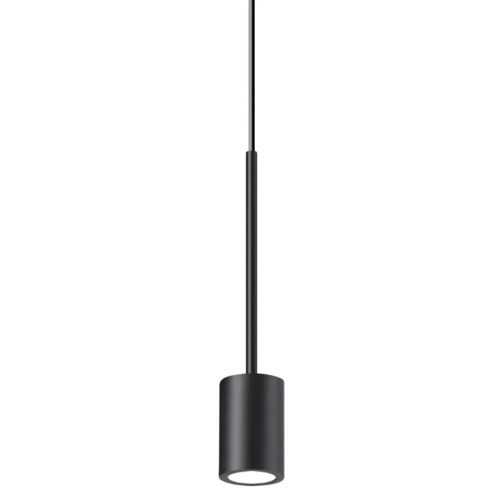Lampade A Sospensione-Ideal Lux Lampada a sospensione nera per comodino archimede sp led 3000k