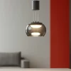 Lampade A Sospensione-Selezionato da Mazzolaluce Lampada a sospensione nero vetro fumè led 8w 3000k dimmerabile per isola