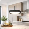 Lampade A Sospensione-Ondaluce Lampada a sospensione nina nera per cucina led 20w 3000k