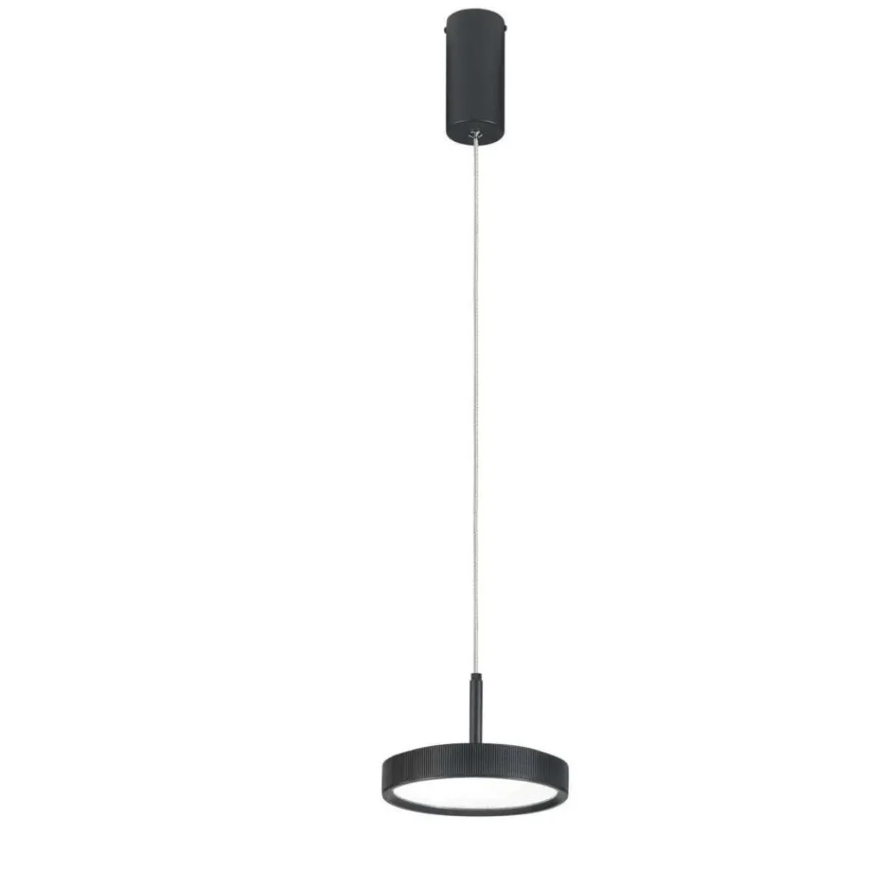 Lampade A Sospensione-Ondaluce Lampada a sospensione nina nera per cucina led 20w 3000k
