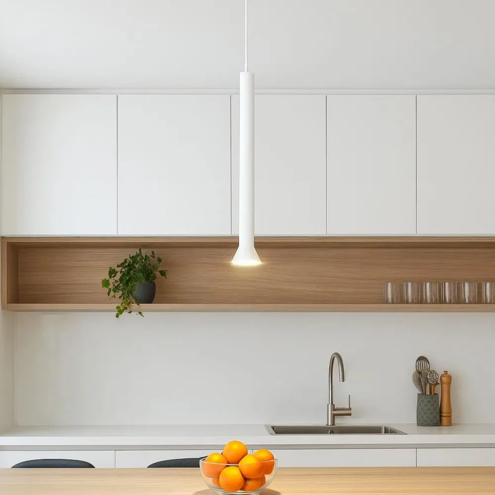 Lampade A Sospensione-Ondaluce Lampada a sospensione so lila gr bianca per isola cucina