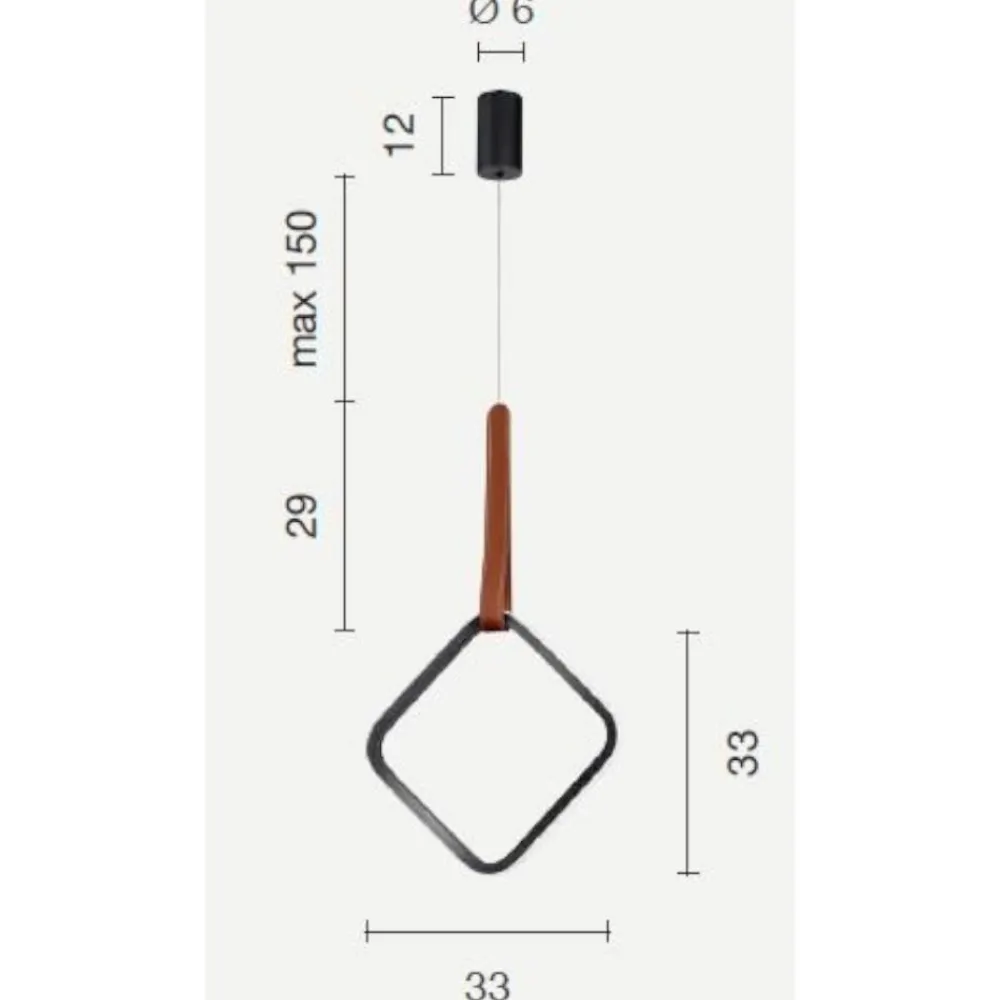 Lampade A Sospensione-Ondaluce Lampada a sospensione so regoli square led design moderna