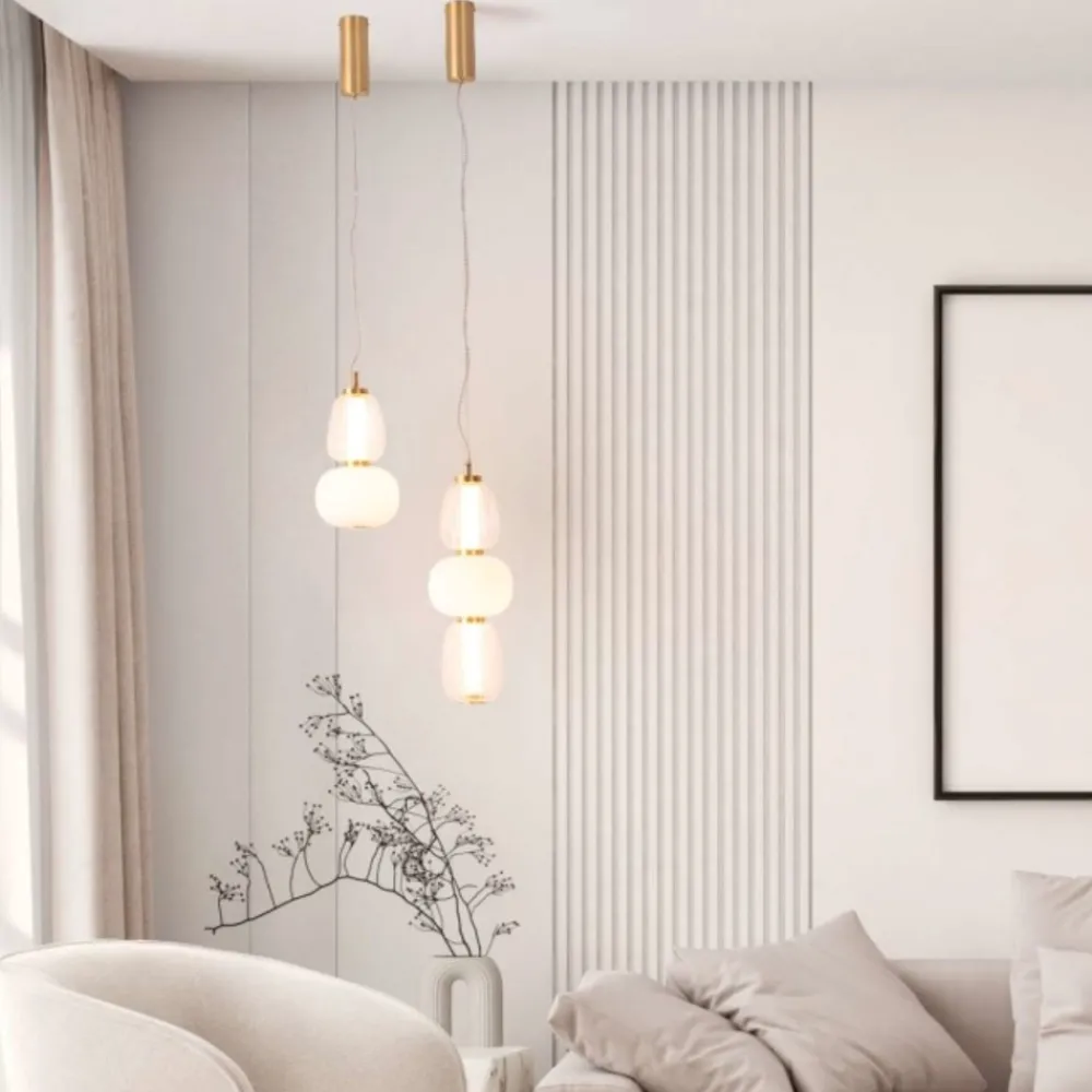 Lampade A Sospensione-Selezionato da Mazzolaluce Lampada a sospensione oro con vetri stile contemporaneo