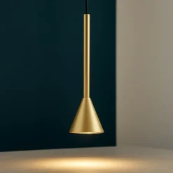 Lampade A Sospensione-Selezionato da Mazzolaluce Lampada a sospensione oro led design mini cono moderna
