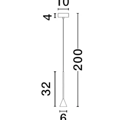 Lampade A Sospensione-Selezionato da Mazzolaluce Lampada a sospensione oro led design mini cono moderna