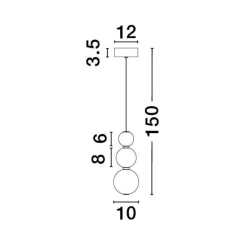 Lampade A Sospensione-Selezionato da Mazzolaluce Lampada a sospensione oro perle per comodino camera da letto